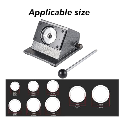 Fustellatrice Grafica, Taglierina per Badge, Fustellatrice Rotonda da 75 Mm in Ghisa Punzonatrice Grafica Manuale per Creazione di Badge, Spessore di Taglio 1,5 Mm, con Lama in Acciaio per La : Cancelleria e prodotti per ufficio