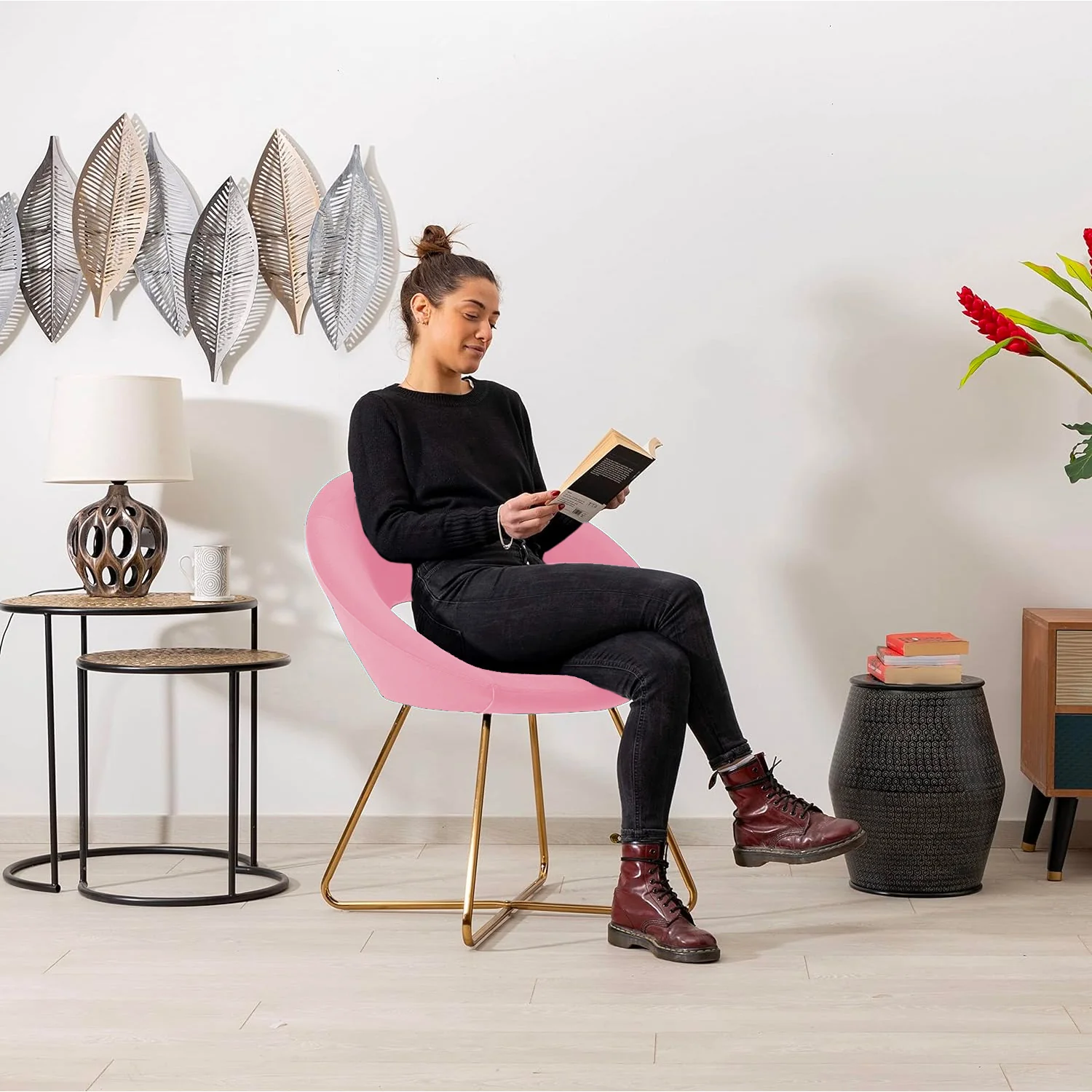 Poltroncina London Rosa Velvet