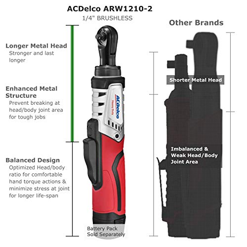 ACDelco ARW1210 2T   Chiave a cricchetto senza spazzole con batteria agli ioni di litio da 12 V, 20 kg Max, serie G12, solo utensile : Amazon.it: Fai da te