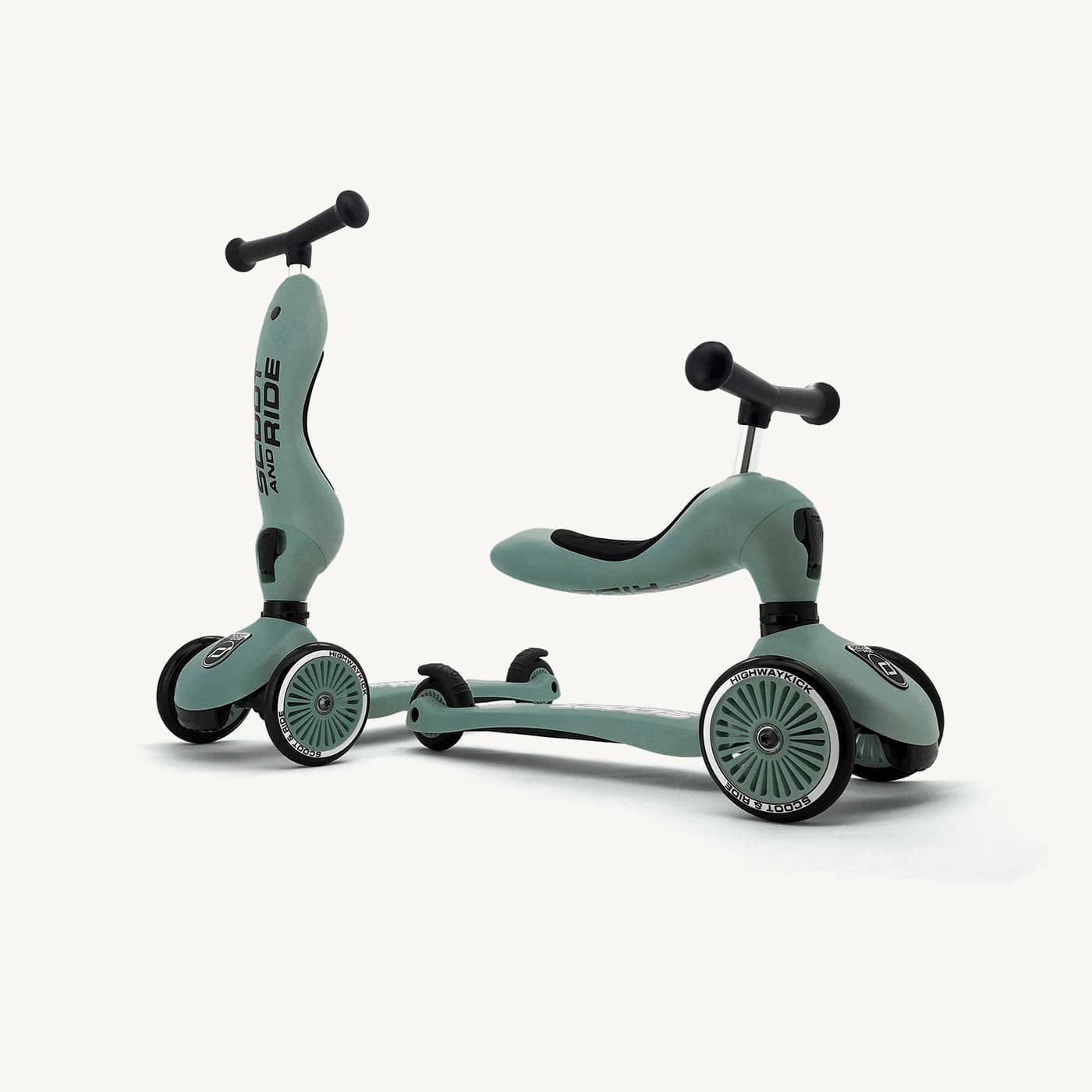 2025 Scoot and Ride 2-in-1 bici a spinta / monopattino – Highwaykick 1 – Foresta