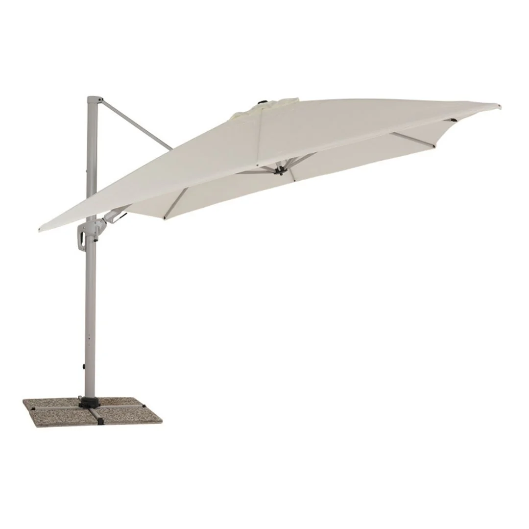 Ostuni - Ombrellone a braccio laterale 3x4 m colore ecrù