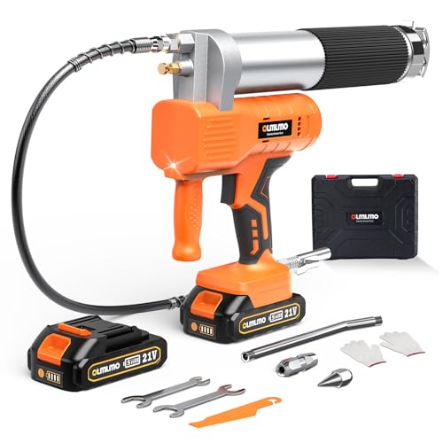 Ingrassatore a Batteria olmlmo, Kit Pistola per Grasso ad Alta Efficienza da 10000 PSI, Ingrassatore Elettrico con Batterie da 2*2.0AH e Caricatore, Ingrassatore da 6,8 oz/min con 3 Tipi di Raccordi : Amazon.it: Auto e Moto