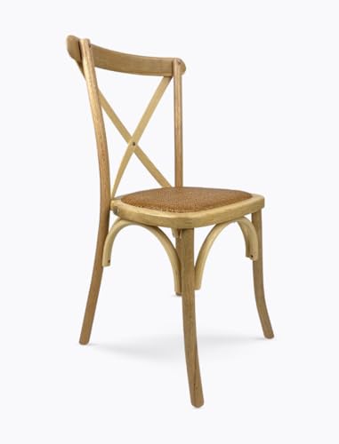 Iconaxa Sedia Crossback con seduta in rattan, impilabile, legno : Amazon.it: Casa e cucina