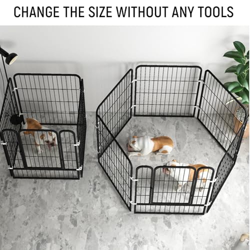 Generico Gabbia per Animali Domestici, Gabbia per Animali Domestici, recinto per Cani da Interno ed Esterno, recinto per Cani a 6 Pannelli con Porte per Cani di Taglia Grande/Media/Piccola, recinto p : Amazon.it: Prodotti per animali domestici