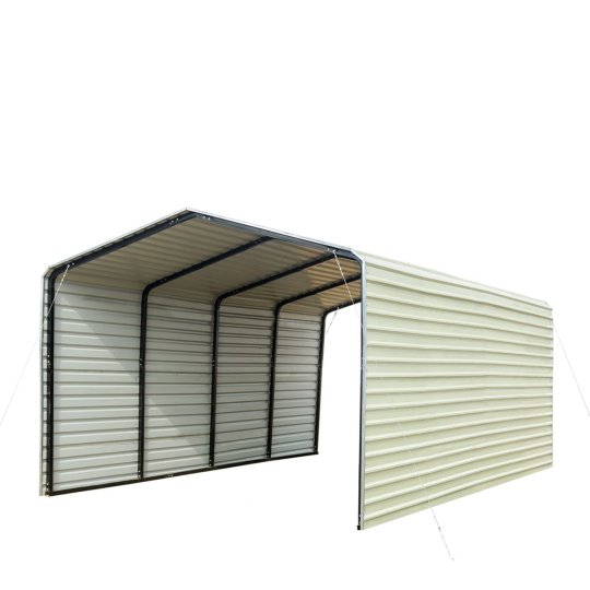 2025 TMG-CP1220F Carport interamente in acciaio da 12' x 20' con lati chiusi