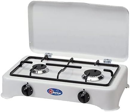 Methane Gas Cooker with 2 Burner Parker Model 5326 MT 2F Made in Italy