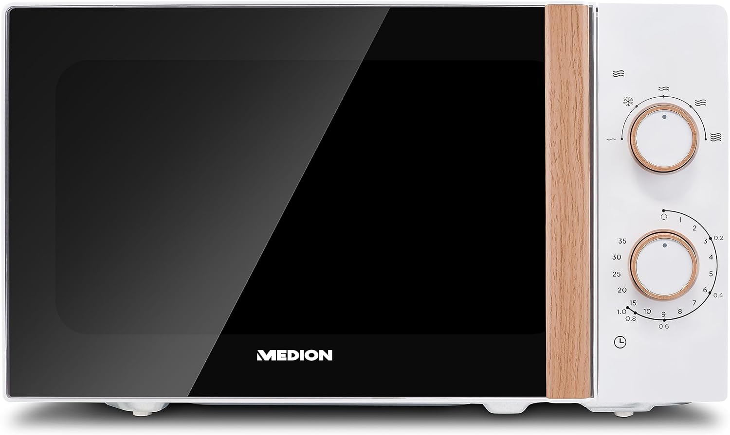 MEDION Microwave, approx. 700 watts, capacity approx. 17 litres, 6 levels, defrost function, MD 15644, black/silver