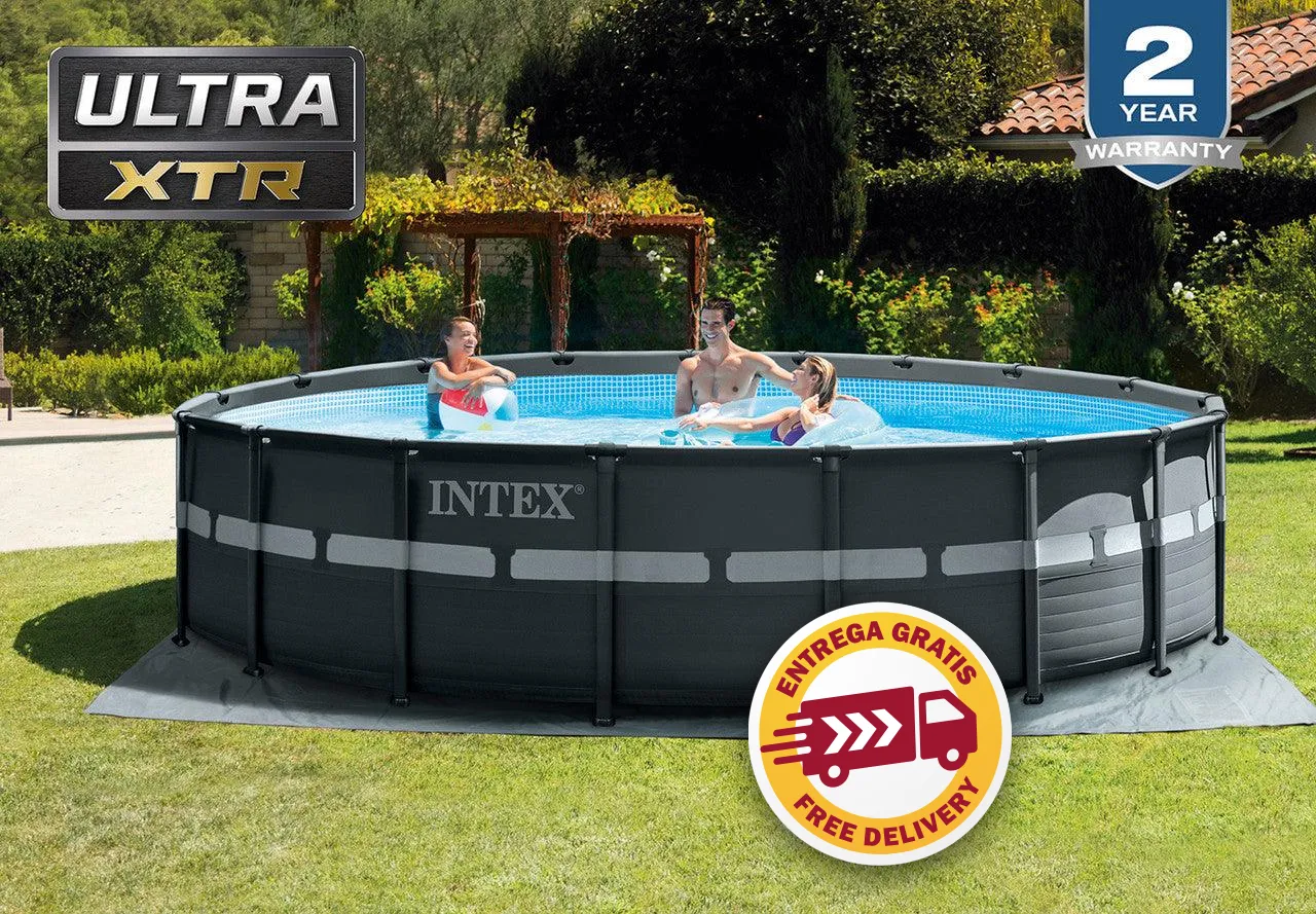 2025 Intex Ultra XTR® Frame piscina fuori terra da 18 piedi x 52 pollici con pompa a sabbia