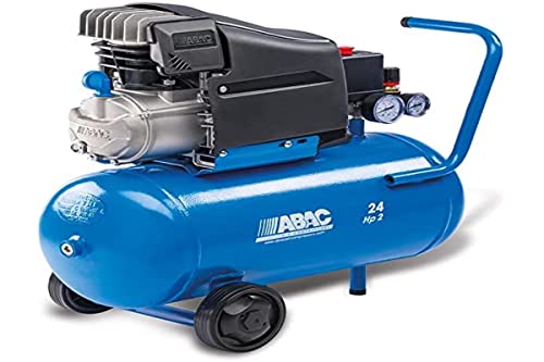 ABAC Compressore d'Aria POLE POSITION L20, Compressore Aria 24 Litri, Doppio Manometro, Pressione Massima 10 Bar, Lubrificato ad olio, Ruote per Trasporto, Potenza 2 CV : Amazon.it: Fai da te