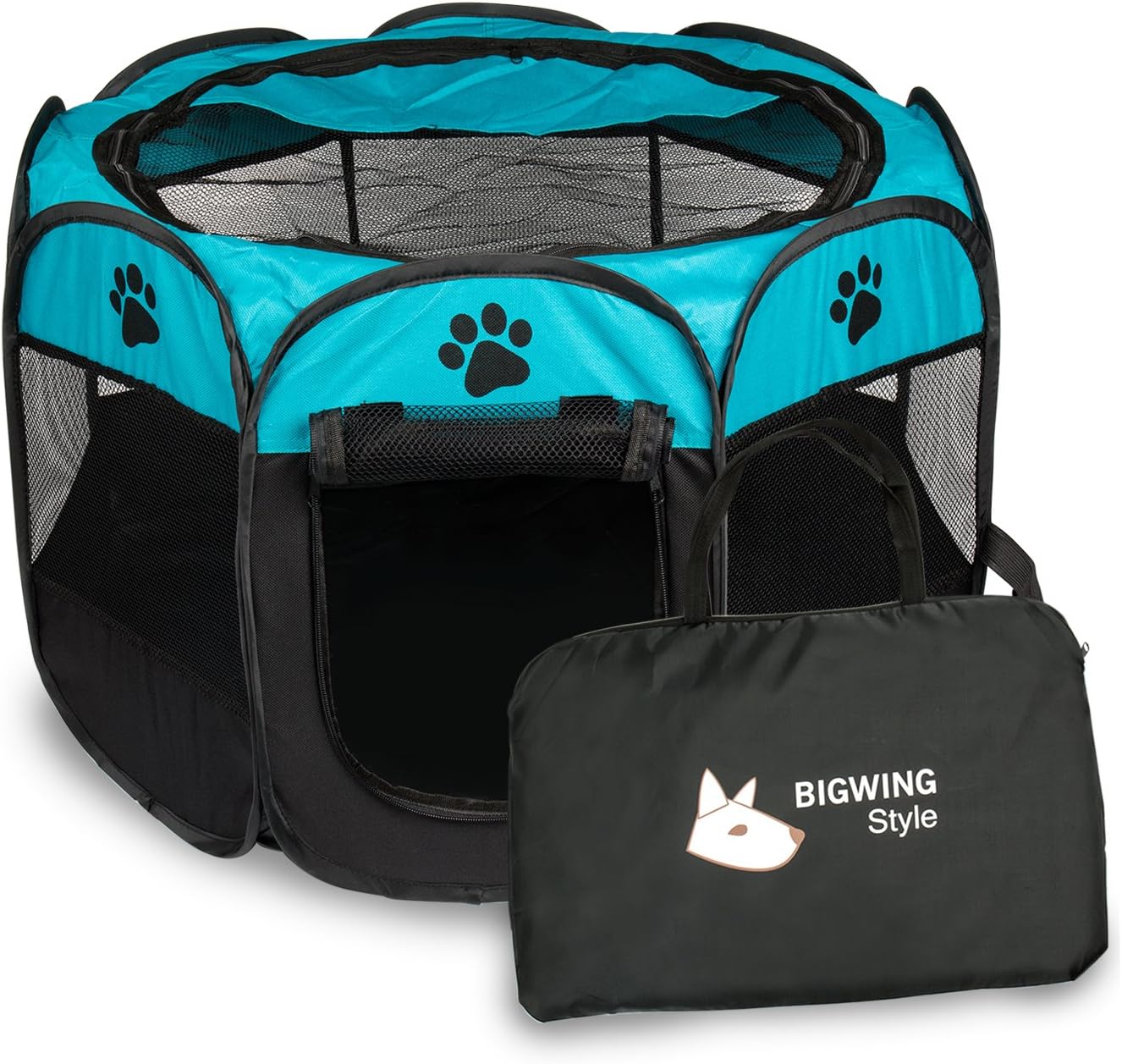 BIGWING Style Pet Enclosure - Large Pet Enclosure for Indoor and Outdoor Use - Easy to Assemble Coffee L