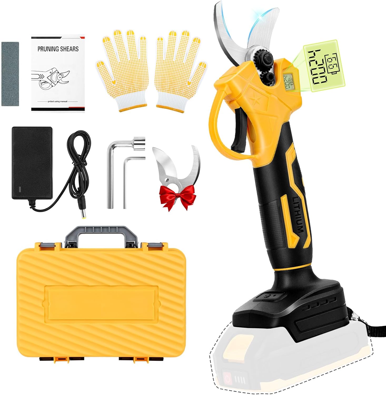 40mm Battery Operated Electric Lopper for Makita 18V Battery Battery with LCD Counter Professional Pruning Garden Tool for Fruit Trees / Pruning (No Battery)