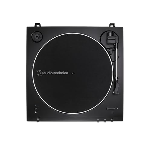 Audio Technica AT LP60XBT   Giradischi completamente automatico con trasmissione a cinghia e connessione Bluetooth, Nero : Strumenti Musicali
