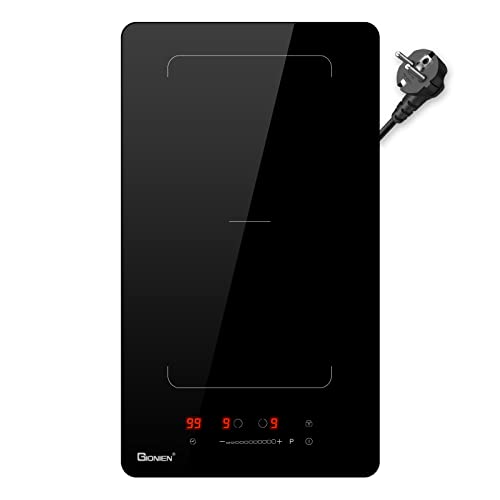 GIONIEN Piano cottura a induzione a 2 zone con spina,30 cm Domino piano cottura elettrico, doppia piastra a induzione con zone flessibili,sicurezza bambini, timer,16A, 2800W : Amazon.it: Grandi elettrodomestici