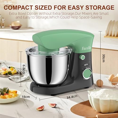 Impastatrice Planetaria Offerta 1500W, Facelle 5,5L & 4,5L Robot da Cucina Multifunzione, 10 P Impastatrice a Spirale Professionale con Gancio per Impastare, Frusta Piatta, Frusta, Bassa Rumorosità : Amazon.it: Casa e cucina