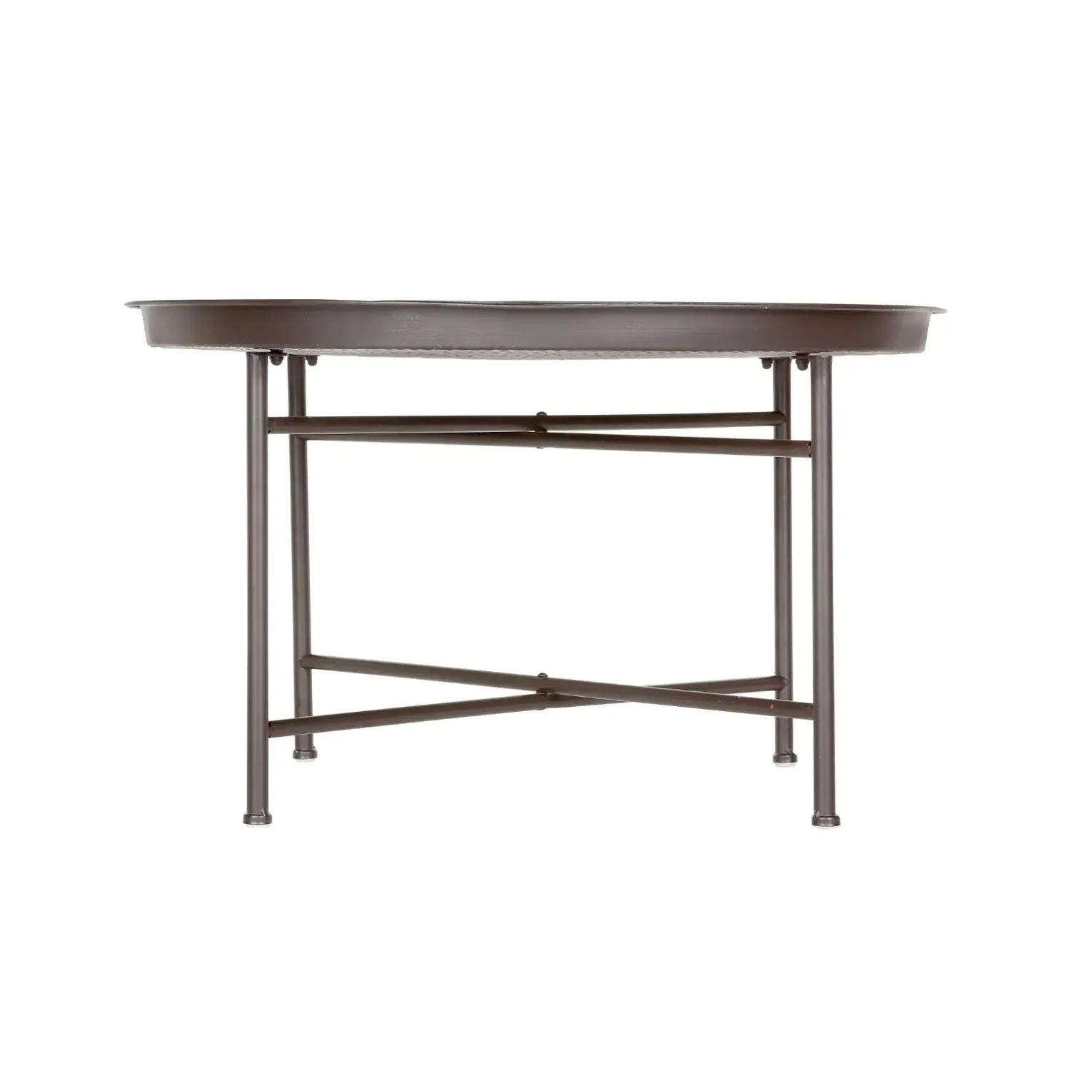 Tavolino Rotondo Con Bordo In Stile Marocchino