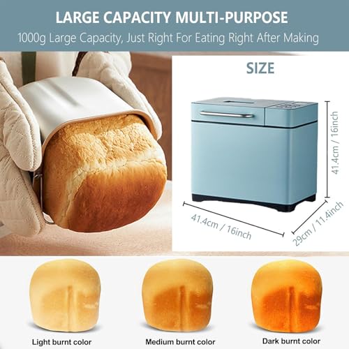 WaaYb Macchine per Il Pane, Macchine per Il Pane in Acciaio Inossidabile 19 Impostazioni Programma, Macchina per Il Pane Grande da 2,2LB con Teglia in Ceramica, Dispenser Automatico di Noci Blue : Amazon.it: Casa e cucina