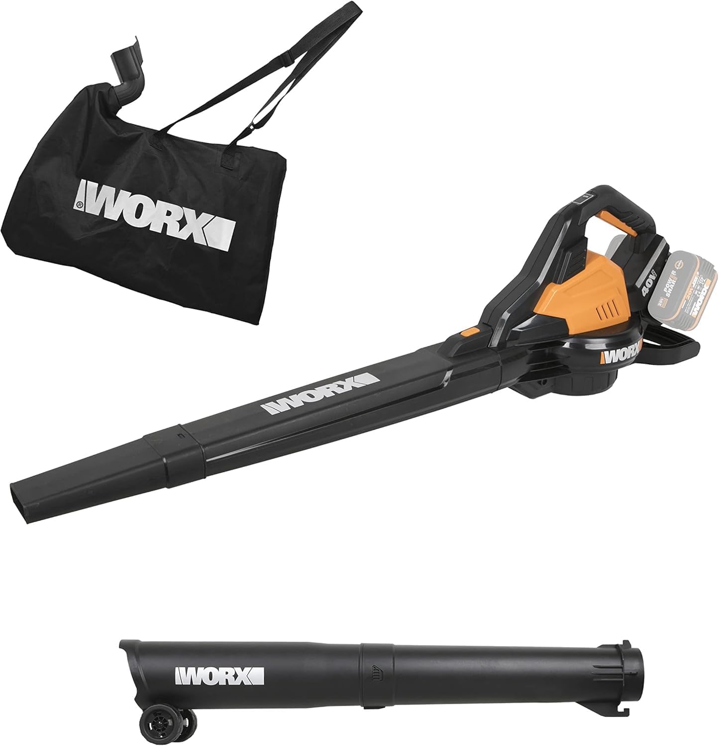 Worx WG583E.9 40V Brushless Vacuum Blower with Collecting Bag - Tool Only