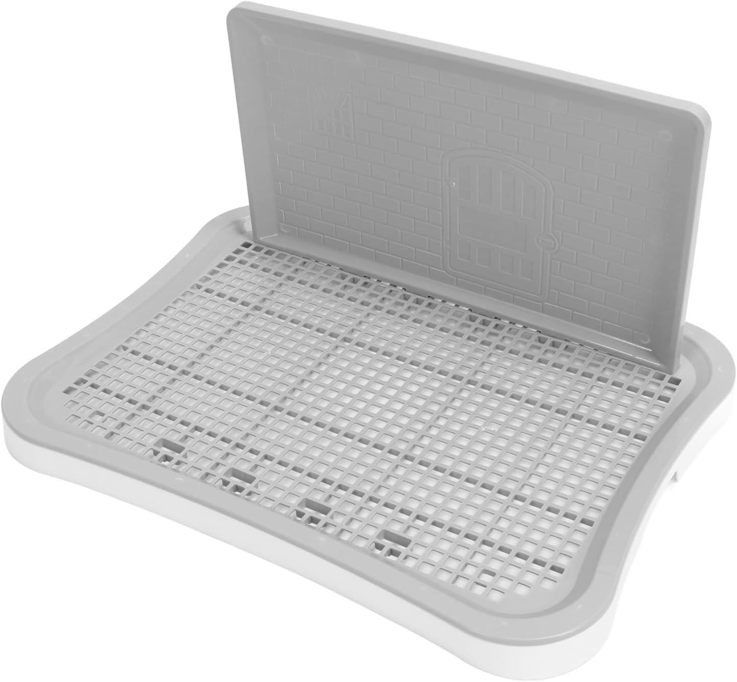 Dog Training Toilet, Dog Potty Training Tray with Wall Column, Indoor Dog Training Toilet, Pee Holder for Potty Training