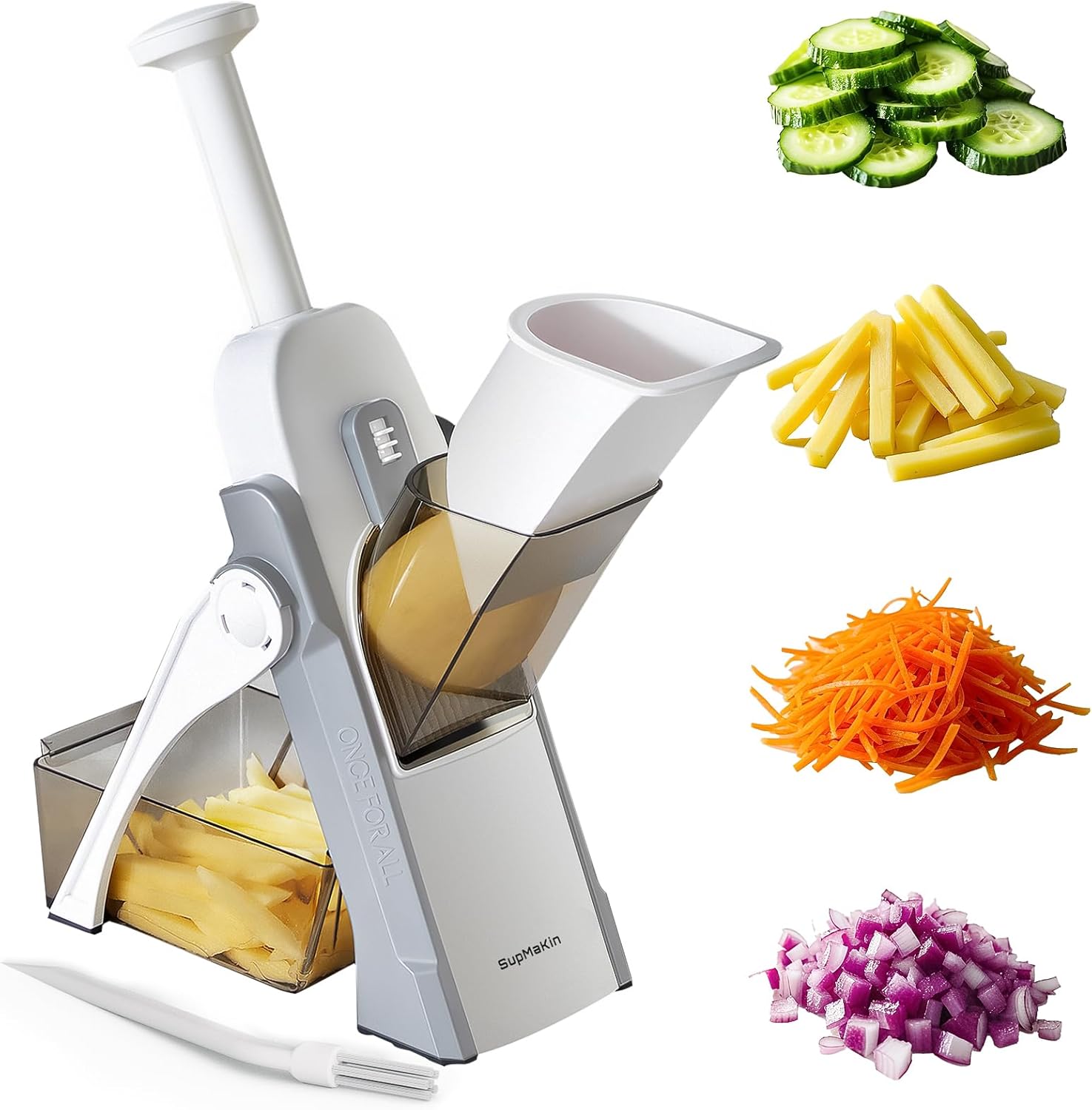 SupMaKin Mandolina di verdure, Spessore regolabile Patate Affettatrice Cipolla Chopper Kitchen Chopping Artifact Multifunzionale Cutte