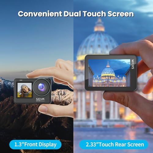 SJCAM SJ10PRO 4K60FPS 2.4Ghz/5Ghz Action Camera, 5m Corpo Impermeabile Fotocamera Subacquea, 2.33 '' Touch Screen 170 ° FOV Sport Camera con Stabilizzazione 6 aixs : Elettronica