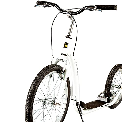 Myfootbike Trip, Monopattino Sportivo Unisex Adulto, White, 20/16" : Sport e tempo libero