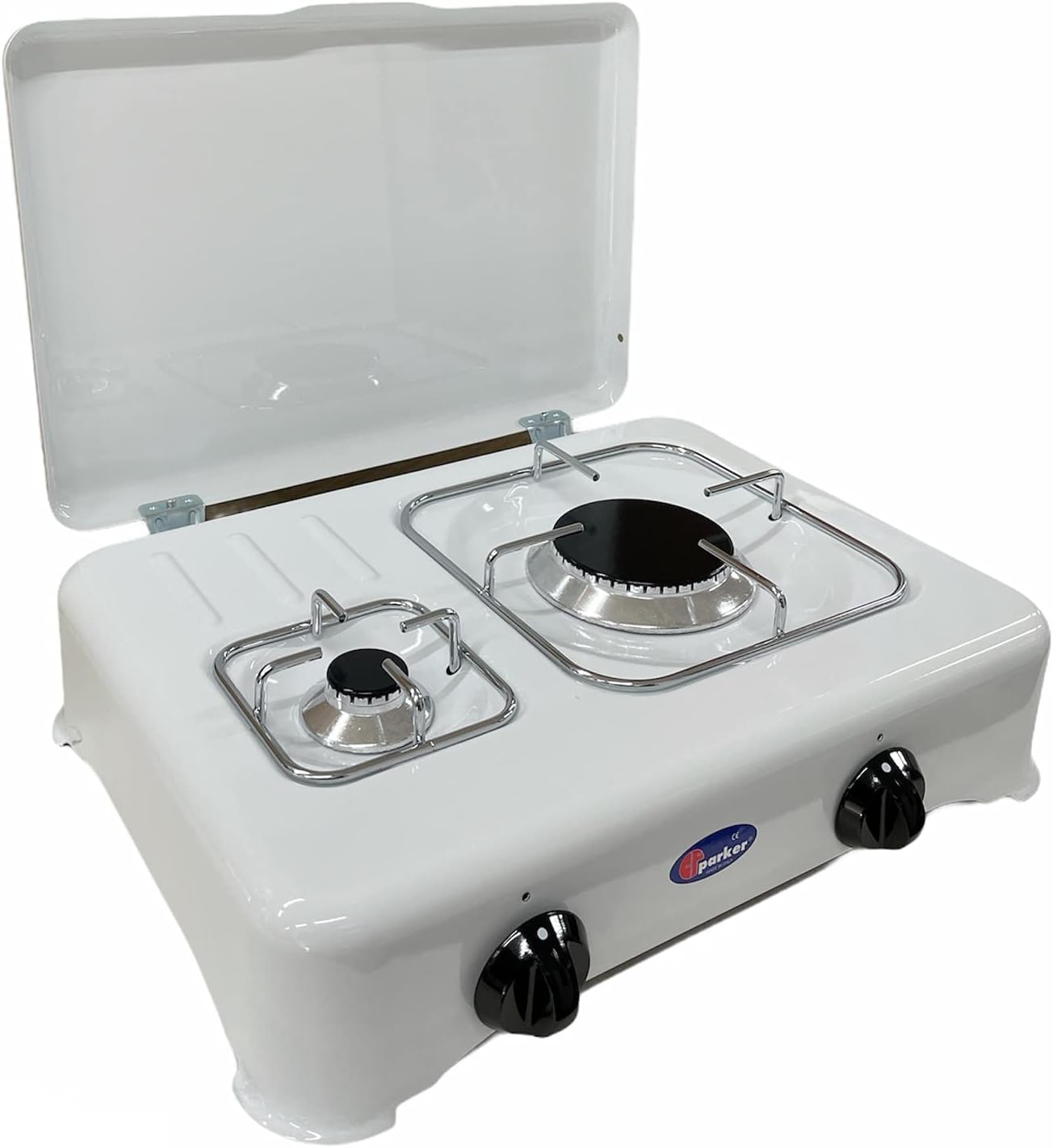 Parker Fornello 2 fuochi gas metano da Cucina o Campeggio made in italy - 5325CBm
