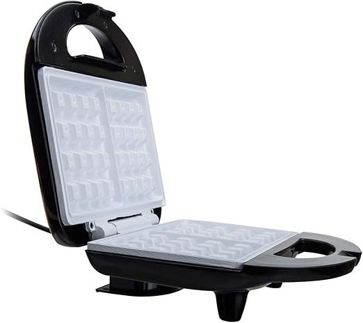 Camry - CR 3019, Piastra elettrica per 2 waffle, piastre in ceramica antiaderenti, temperatura automatica, alloggiamento in acciaio inossidabile freddo al tatto, 1000 W