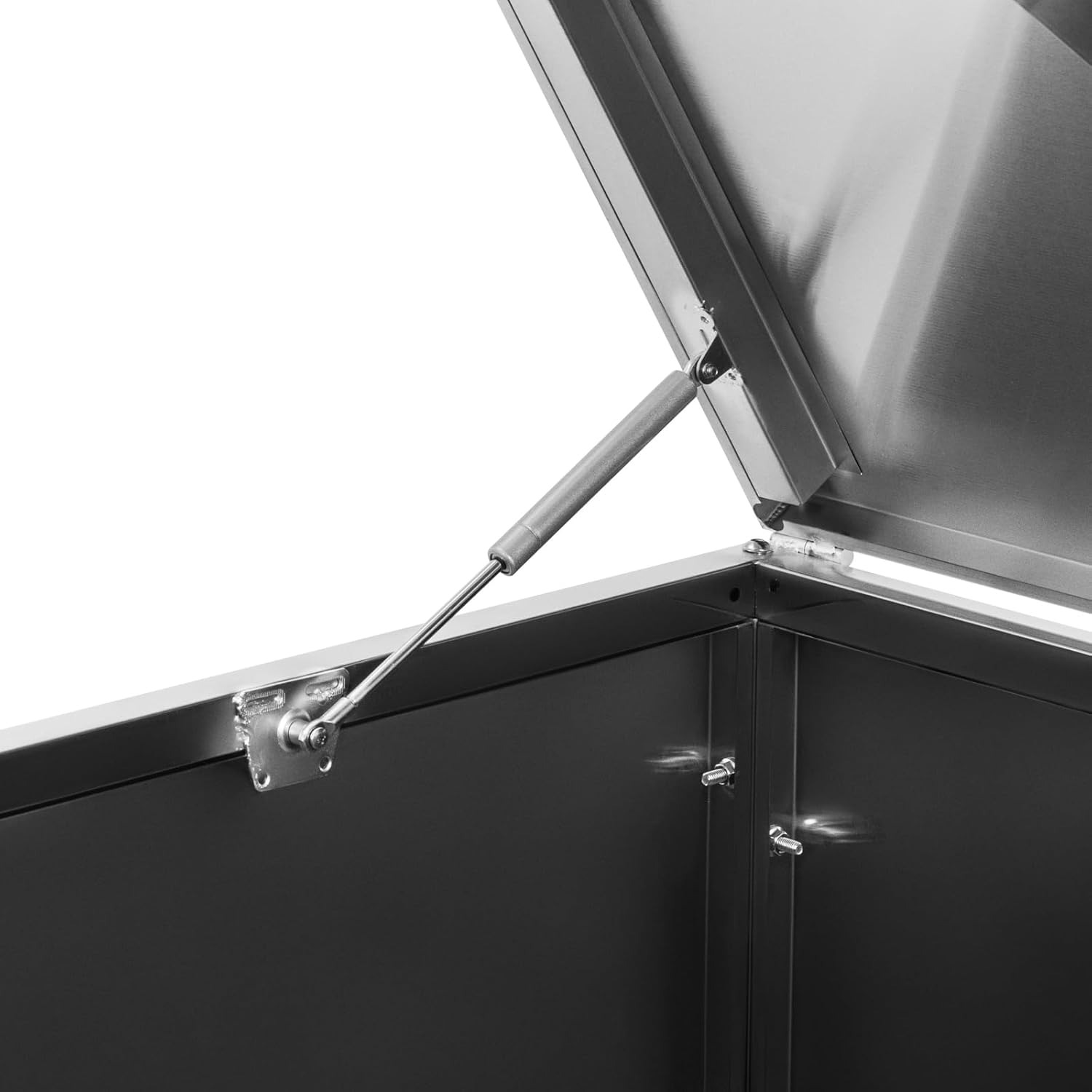 Uniprodo Copribidone per spazzatura 3 x 240 l Fori di ventilazione copri cassonetto della spazzatura Copribidone dei rifiuti Copri bidoni spazzatura Copribidone per spazzatura acciaio inox