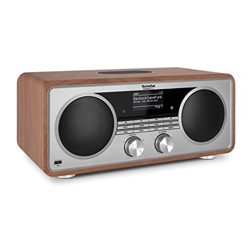 TechniSat DIGITRADIO 602   Stereo Internetradio (DAB, UKW, sistema 2.1 da 70 watt con subwoofer, CD, USB, streaming Bluetooth, AUX, WLAN, sveglia, Spotify Connect, telecomando) Noce : Elettronica