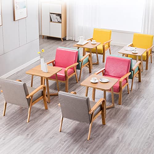 Poltrona moderna metà secolo in legno e pelle per soggiorno Retro Lounge Sedia laterale con comoda seduta da lettura e struttura in legno massello : Amazon.it: Casa e cucina