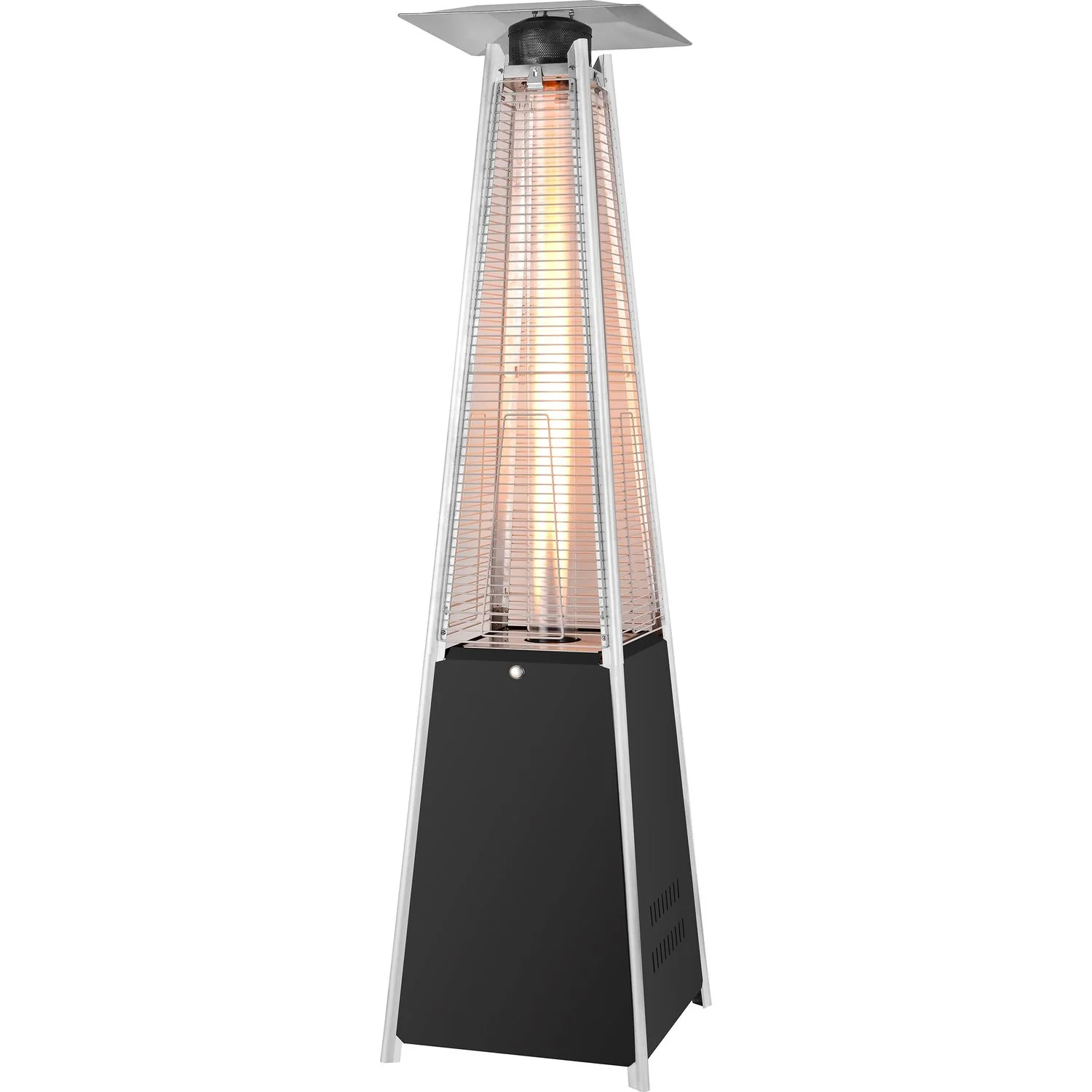 Stufa a Gas esterno a Piramide Nero 13 Kw - h227x53x53 cm