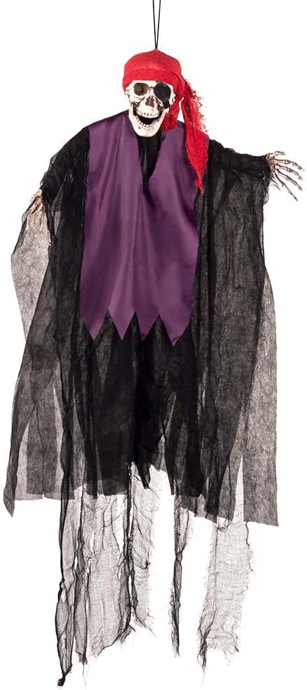 Boland 73041 - Pirata sospesa, dimensioni 90 cm, flying pirata, decorazione da appendere, per Halloween, Carnevale, festa a tema
