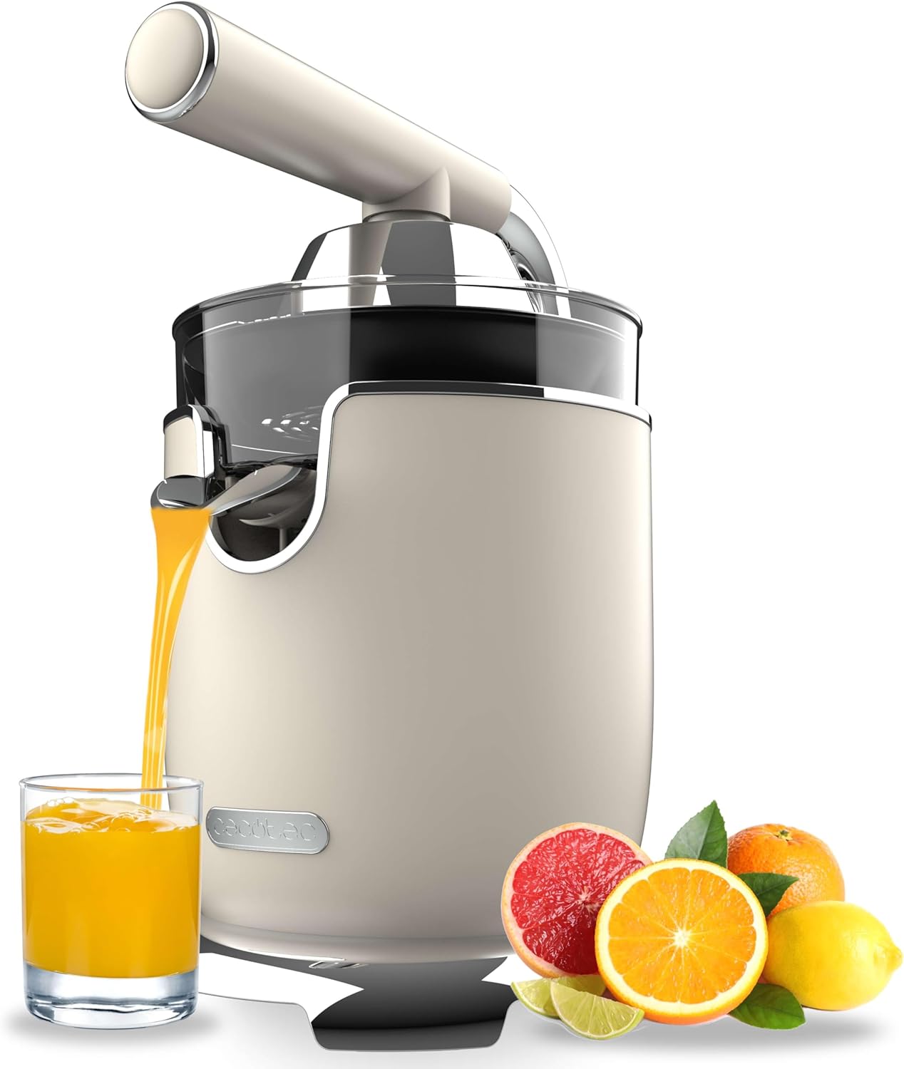 Cecotec Spremiagrumi Elettrico a Braccio Xqueeze RetroJuice 1000 Verde. 1000W, Filtro Acciaio Inox, 2 Coni Rimovibili di 2 Dimensioni, Leva e Sistema Antigoccia, Arance, Lavabile in Lavastoviglie