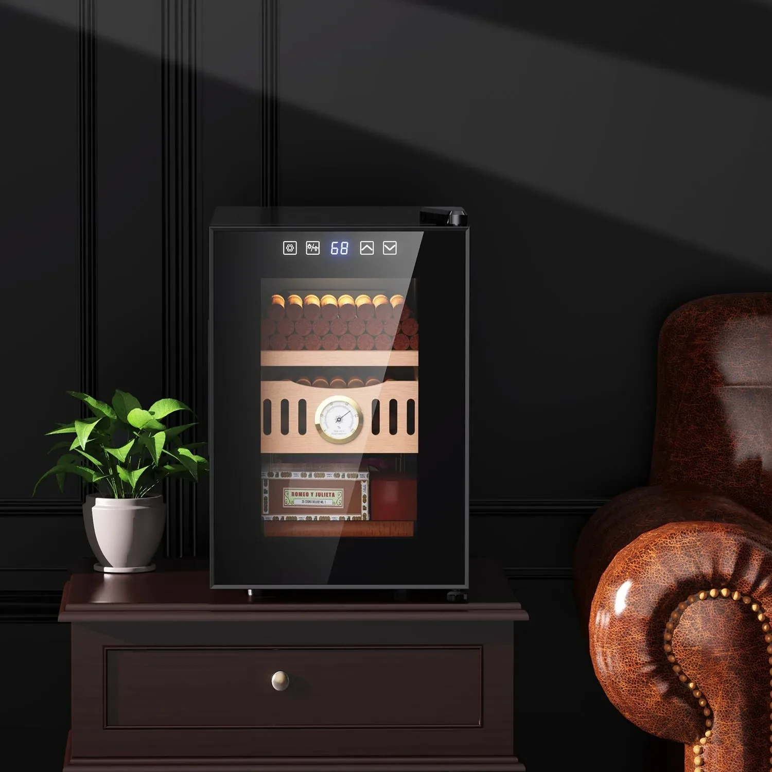 Mini Frigo Umidificatore per Sigari Con Due Mensole 18l 55w