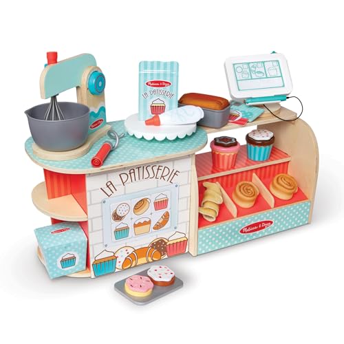Melissa & Doug La Pasticceria   Pasticceria, Panetteria in Legno (39 pezzi), Giochi in legno, Giocattoli di ruolo, Gioco Montessori, Cibo in legno, Regalo per ragazzo o ragazza di 3 4 5 6 7 anni : Giochi e giocattoli