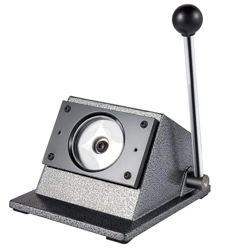 Fustellatrice Grafica, Taglierina per Badge, Fustellatrice Rotonda da 75 Mm in Ghisa Punzonatrice Grafica Manuale per Creazione di Badge, Spessore di Taglio 1,5 Mm, con Lama in Acciaio per La : Cancelleria e prodotti per ufficio