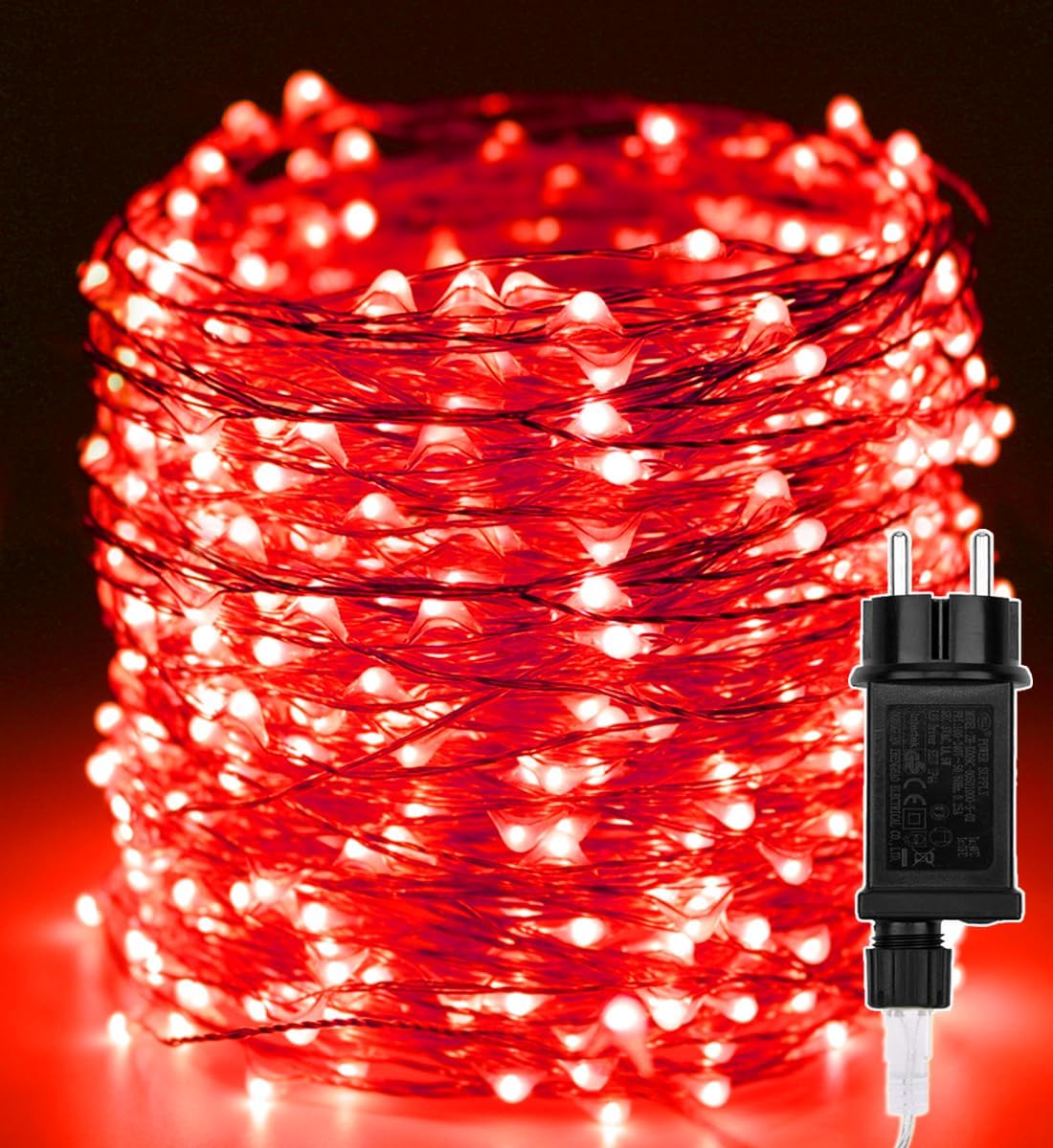 Luci Albero di Natale 50M 500 LED, Filo di Rame Catena Luminosa Impermeabile Luci di Natale da Esterno Interno Stringa Natalizie Decorazioni per Festa,Nozze,Casa, Giardino,Balcone,Matrimonio,Halloween