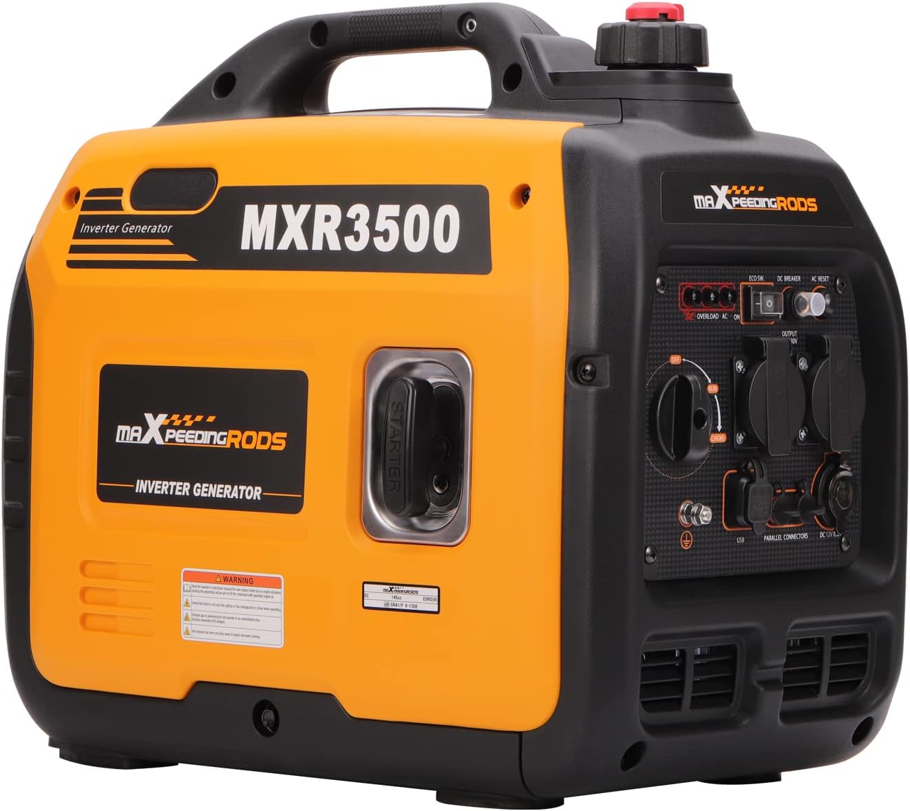 maXpeedingrods 2300W Silent Petrol Power Generator Inverter for Outdoor Camper Party Electric Generator Emergency Portable with USB Sockets and 230 V Lightweight