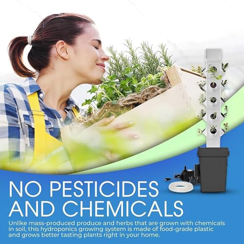 HLGKBY Sistema di Coltivazione idroponica, Torre idroponica Verticale 12/16/20/24 baccelli con Timer, Ruote universali, Pompa idratante, Kit di germinazione fioriera da Giardino Intelligente, 12Holes : Amazon.it: Giardino e giardinaggio