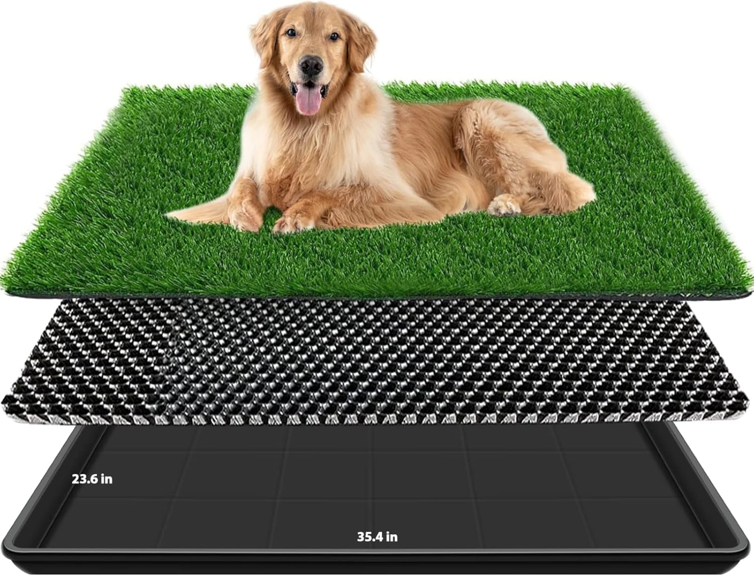 STARROAD-TIM 50x60CM Lettiera per Cani,Lettiera Cane,Lettiera per Cani da Interno,Tappetino per Erba per Cani,WC per Cani,Erba Artificiale Finta per Cani da Fare pipì in Interni ed Esterni