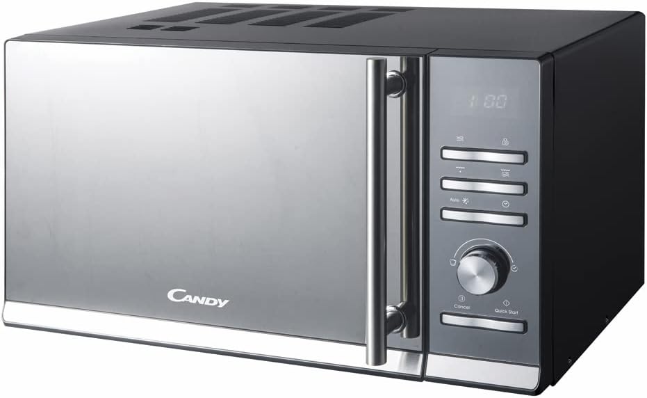 Candy Moderna Forno a Microonde con Grill, 20 Litri, 700W, 40 Programmi, 6 Livelli di Potenza, Funzioni Defrost e Autoclean, App hOn, Libera Installazione, 45,2 x 35,7 x 26,2 cm, Nero - CMGA20TNDB