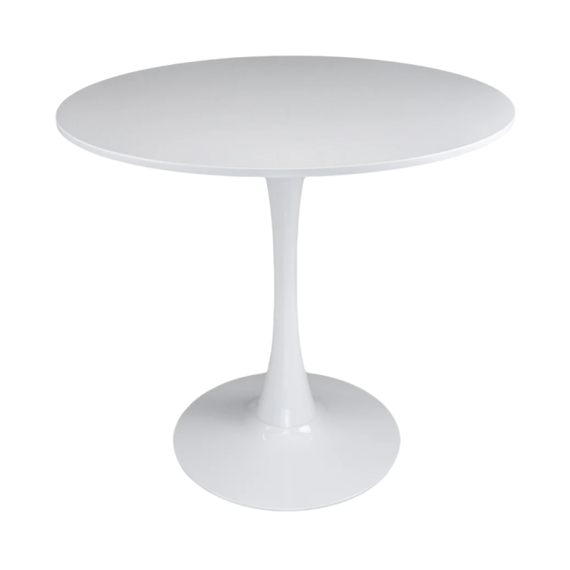 Tavolo rotondo Ø70 cm, tavolo da pranzo tondo mod. Omar - Colore: Bianco - TR08-7OMPM