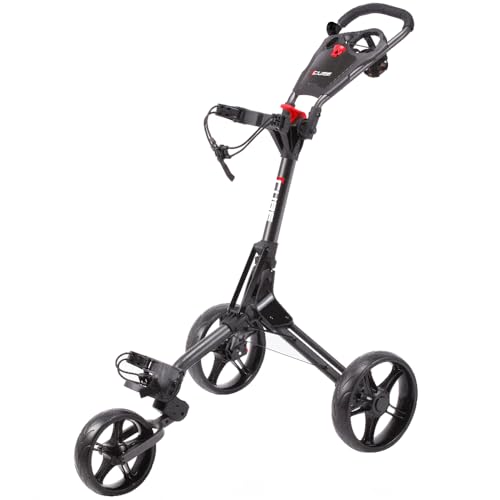 SkyMax Golf CUBE   Carrello pieghevole a 3 spinta, design compatto, colore: antracite/nero : Amazon.it: Sport e tempo libero