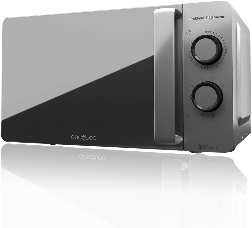 Cecotec Forno a Microonde ProClean 3030 da 20 Litri, 700 W, Rivestimento Ready2Clean, 6 livelli di funzionamento, Timer 30 min, Modalità scongelamento, Colore nero