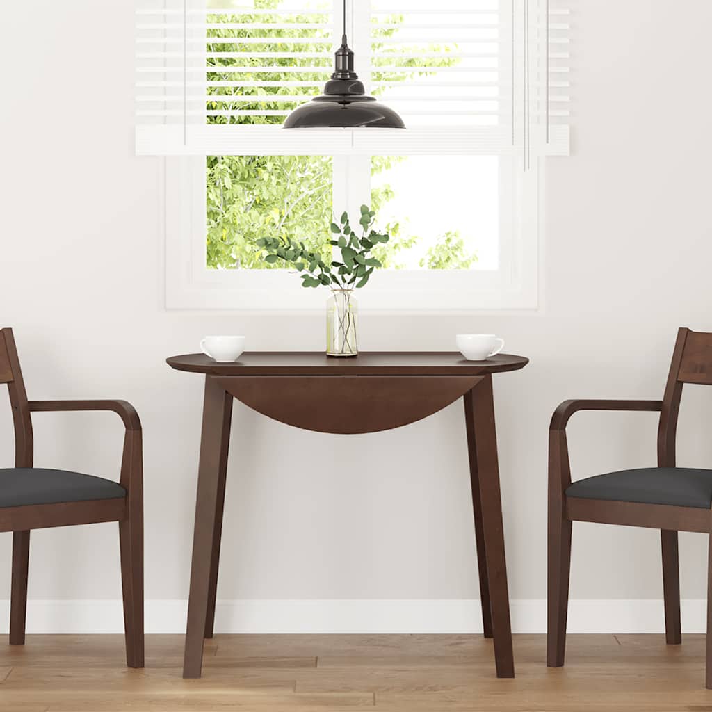 Tavolo da Pranzo Marrone in Legno Massello di Hevea