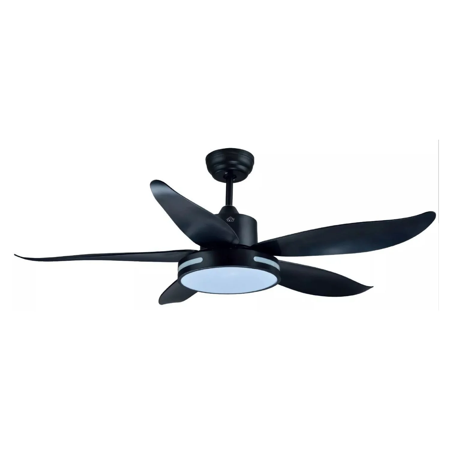Ventilatore Da Soffitto 35w 5 Pale Con Telecomando 3 Velocità, Nero Silenzioso