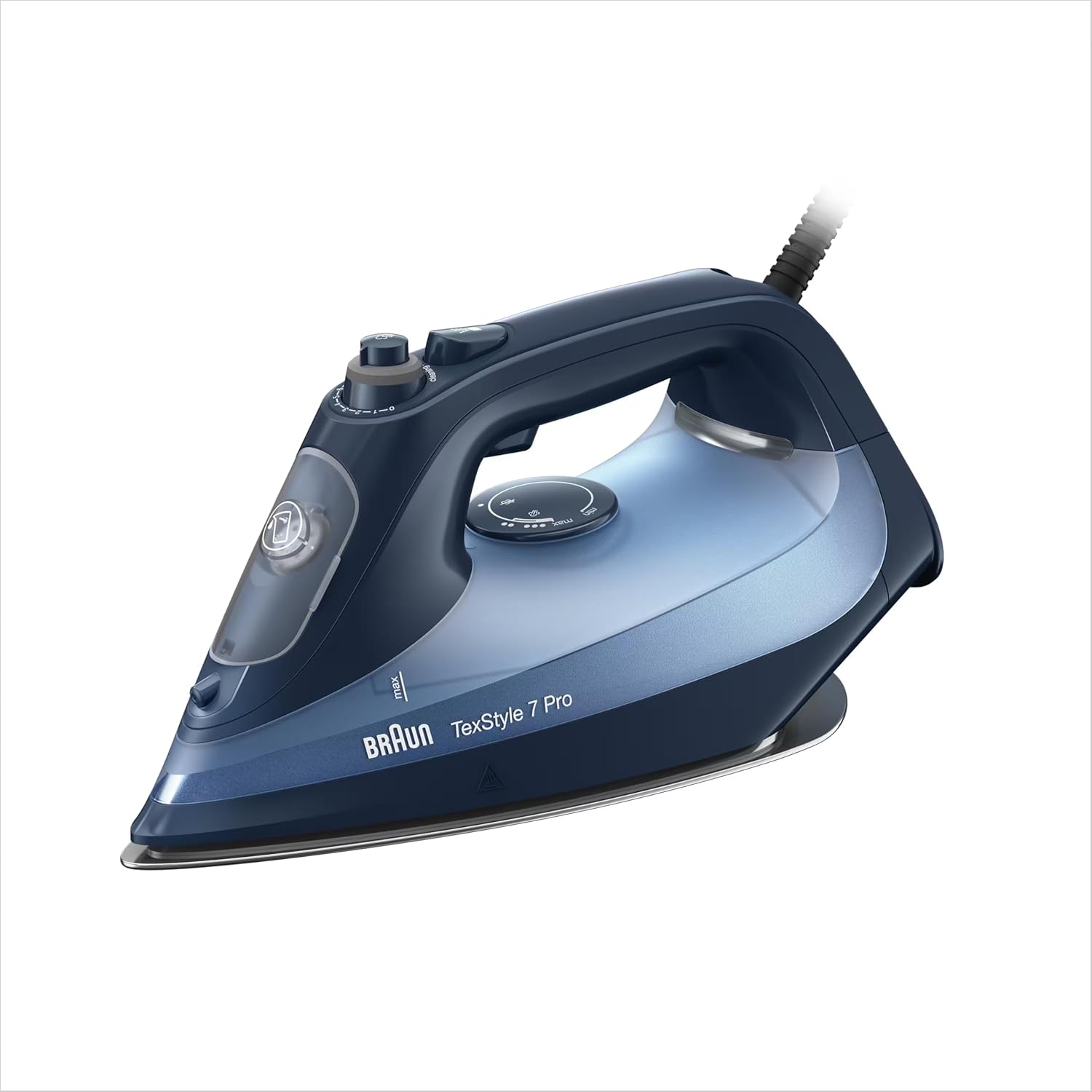 Braun TexStyle 9 SI9682DB Steam Iron with 5 Years Service, Steam Blow 260 g/min, Energy Saving ECOMODE Mode, 3D Eloxalplus Freeglide Plate, 330 ml Tank, Dark Blue