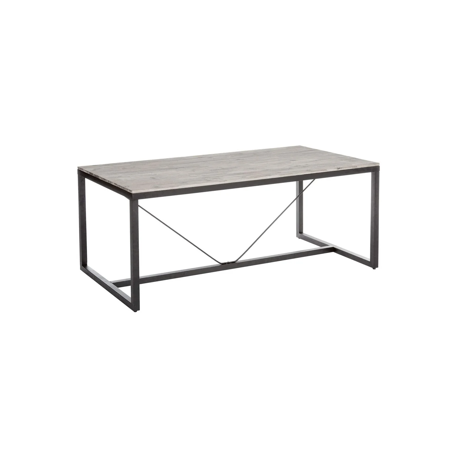 Tavolo da Pranzo in Legno e Metallo 85x90x180cm