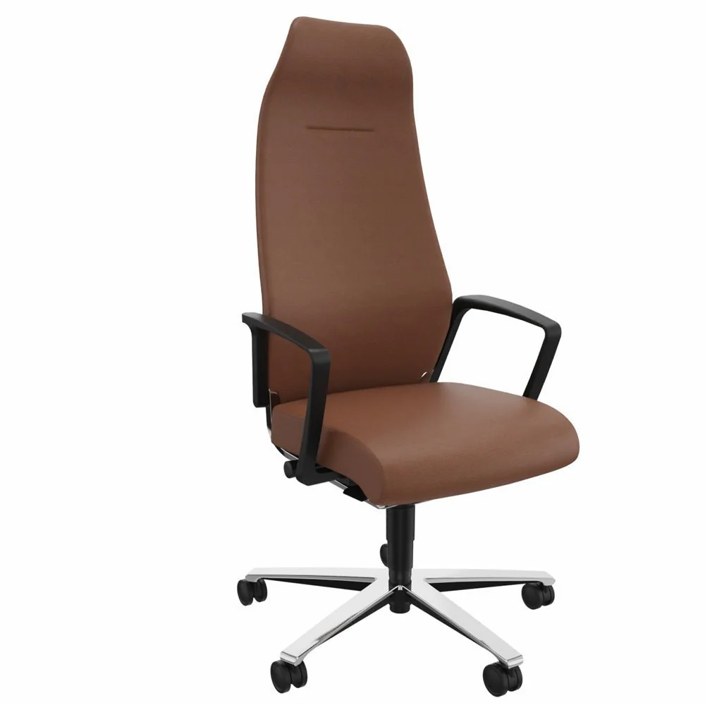 Sedia da ufficio ergonomica Züco Selvio E 0156 Poltrona direzionale | Schienale imbottito alto | Poggiatesta integrato