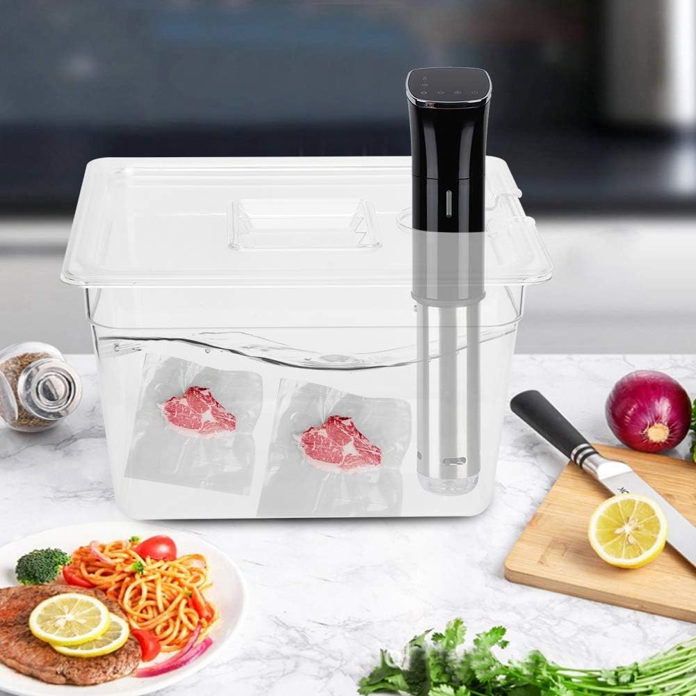 Sous Vide 11L Collapsible Container with Zipper and Lid for Culinary Precision Cooker Circulator